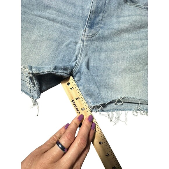 Frame Sz 30 Cutoff Paint Splatter Light Wash Stretch Jean Shorts Jorts #P4-4 - Picture 5 of 9